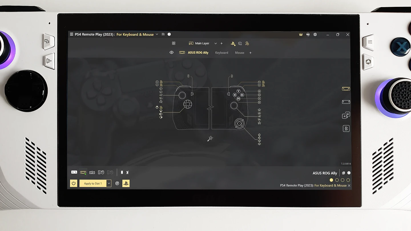 Asus Rog Ally with reWASD