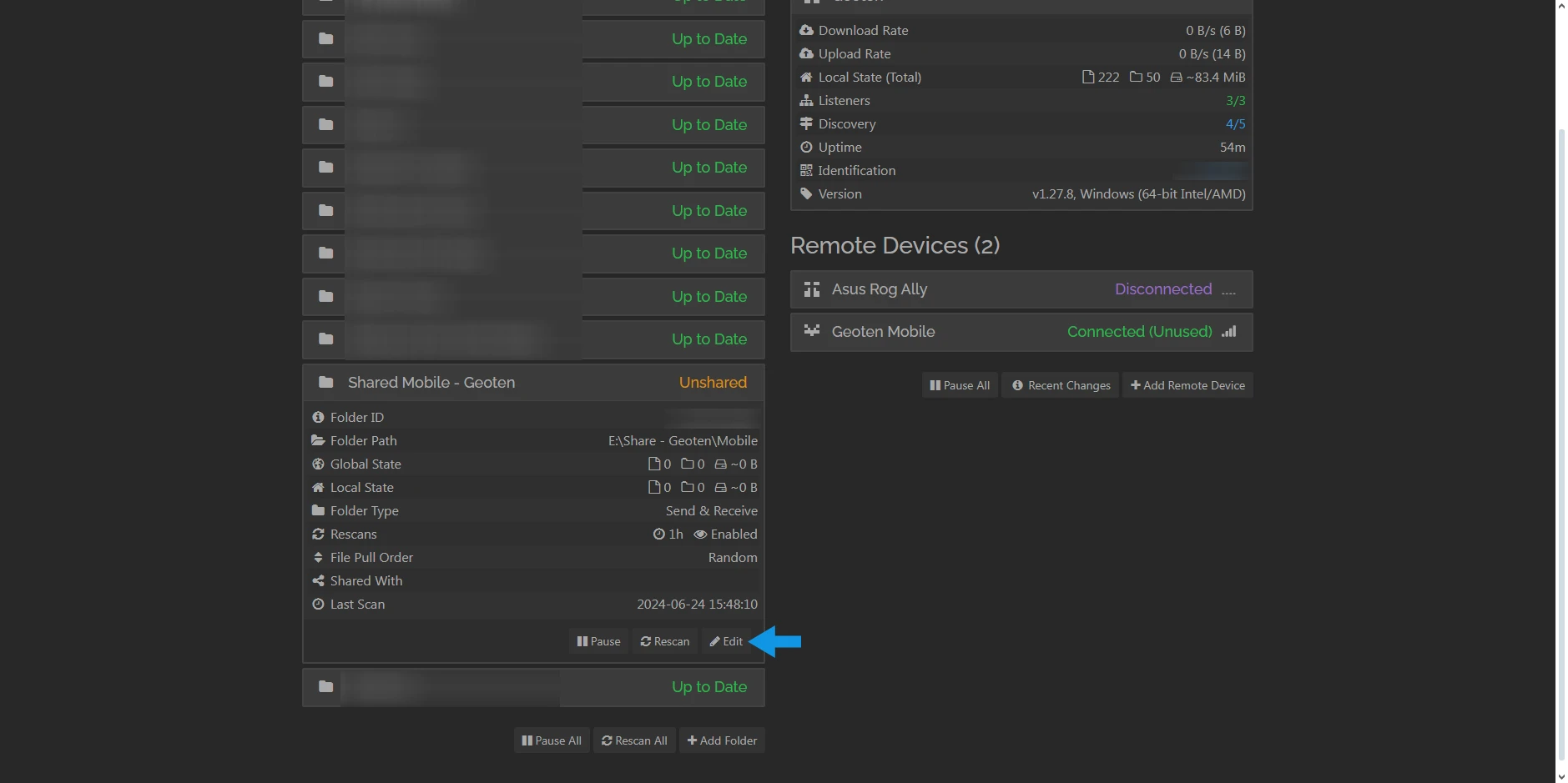 Syncthing Share Folder