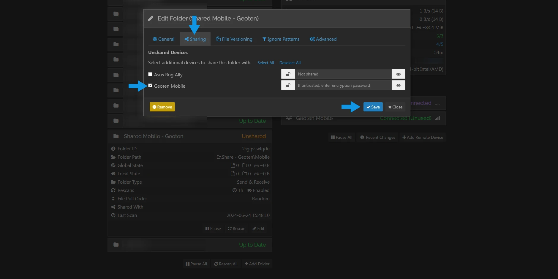 Syncthing Share Folder