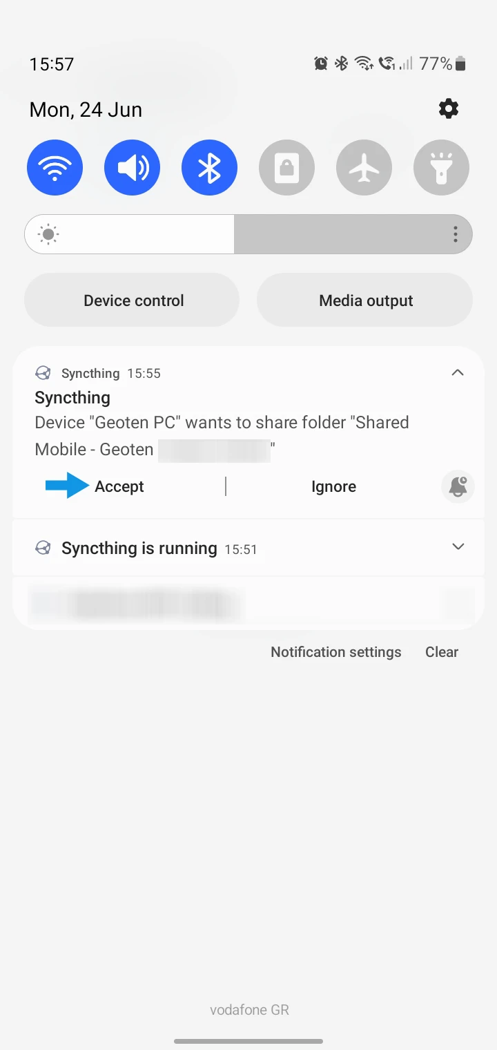 Syncthing Share Folder