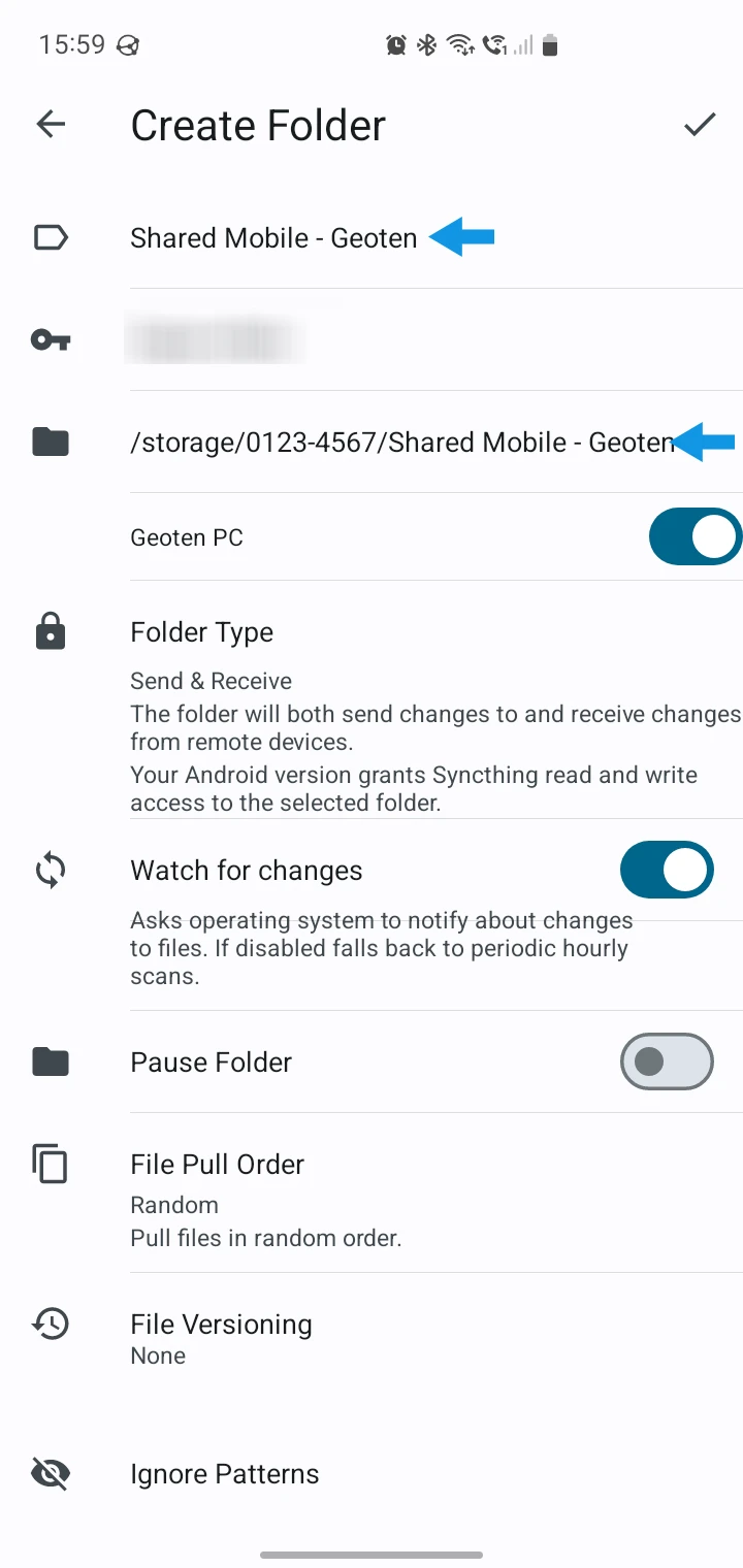 Syncthing Share Folder